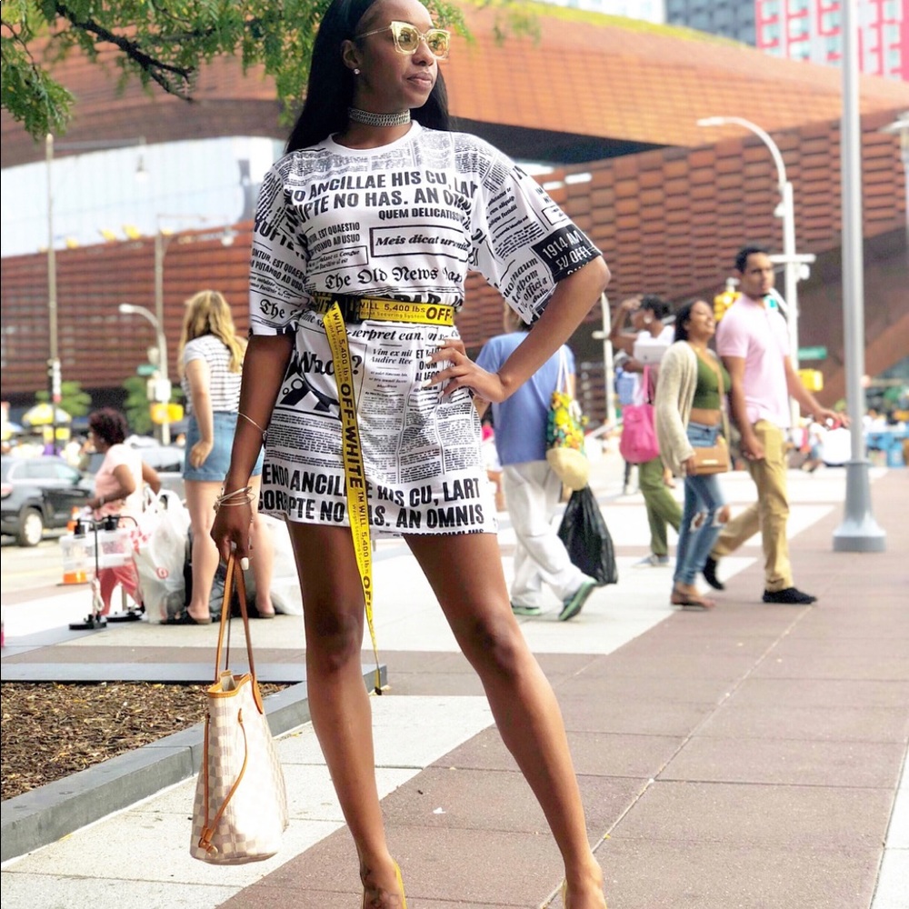 Off white industrial belt